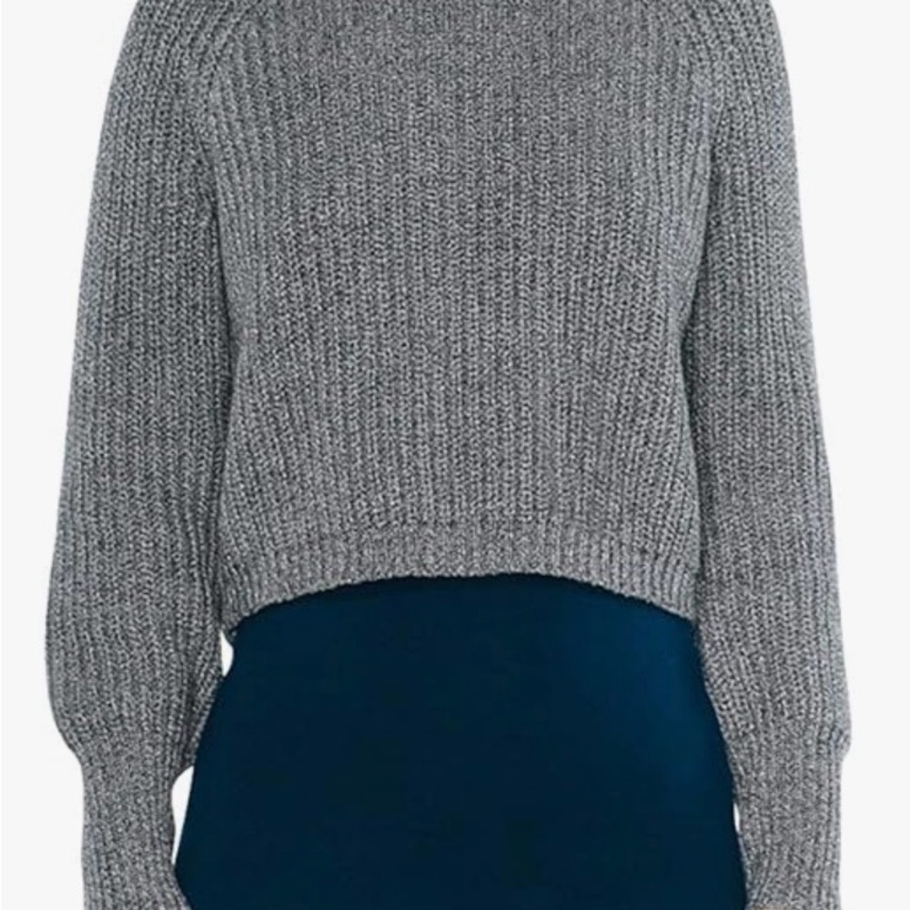 American Apparel cropped fisherman long sleeve pullover
